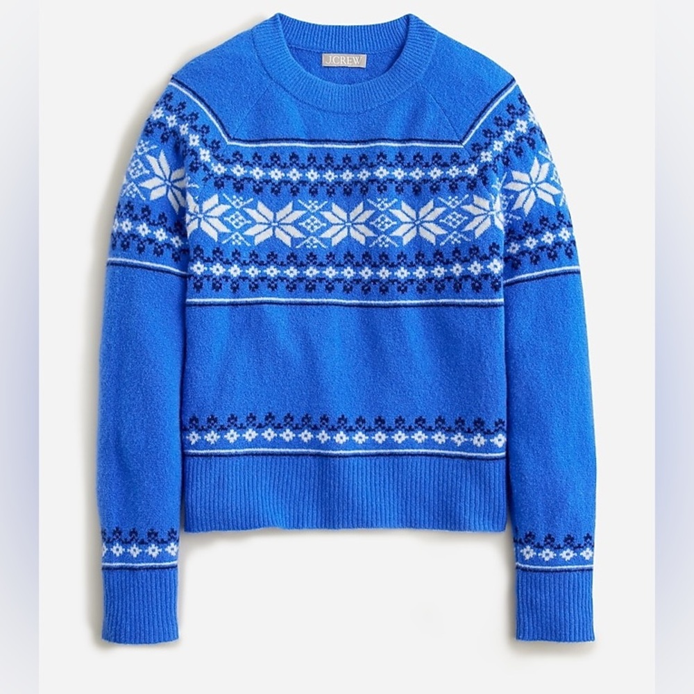 J CREW Fair Isle Crewneck Sweater